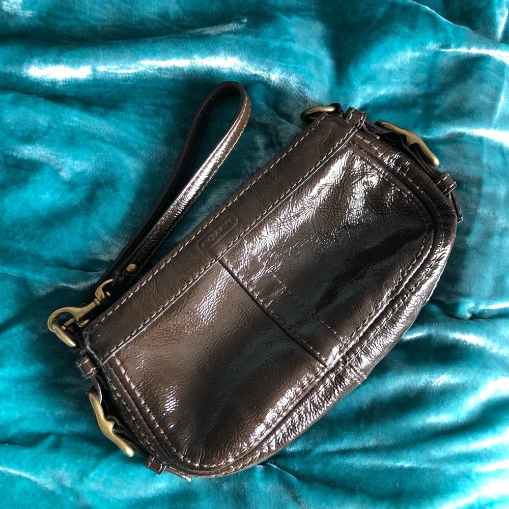 Coach “Zoe” Patent Leather Wristlet
